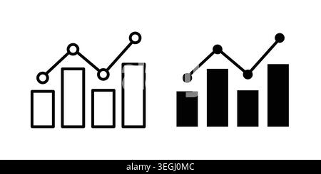 Abbildung des Diagrammsymbols. Pixelperfekte Vektorgrafiken Stock Vektor