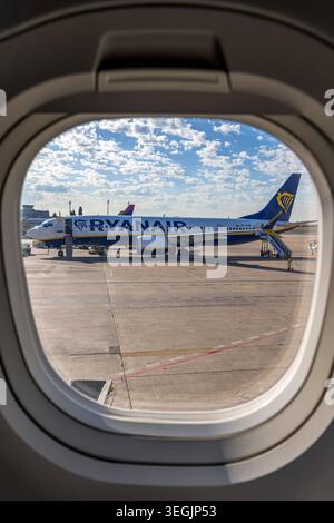Ryanair Boeing B737-800, Flughafen Valencia Manises, Valencia, Spanien Stockfoto
