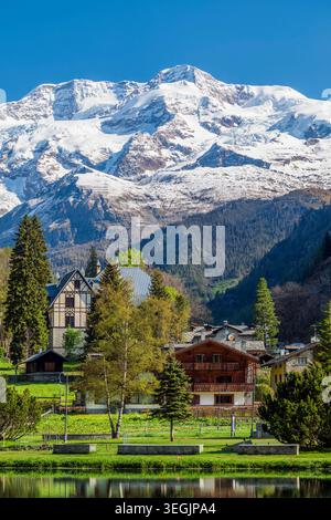 Monte Rosa Massiv von Gressoney-Saint-Jean, Aostatal, Italien Stockfoto