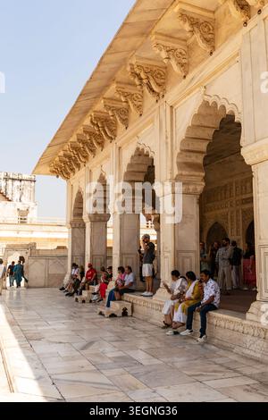 Khas Mahal, Mogul-Kaiser Shah Jahan, Privatresidenz im Agra Fort, Agra, Uttar Pradesh, Indien. Stockfoto