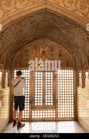 Khas Mahal, Mogul-Kaiser Shah Jahan, Privatresidenz im Agra Fort, Agra, Uttar Pradesh, Indien. Stockfoto