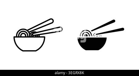 Pasta-Symbol Vektor-Vorlage in schwarz gesetzt Stock Vektor