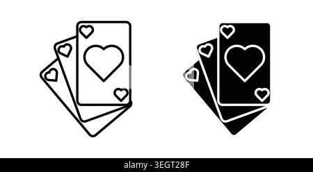 Symbol für Spielkarten. Vektor-Illustration Pack in schwarzer Farbe. Stock Vektor
