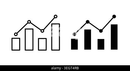 Symbol „Statistik“. Vektor-Illustration Pack in schwarzer Farbe. Stock Vektor