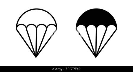 Fallschirmsymbole Vektor, Symbol, Logo-Illustrationen Stock Vektor