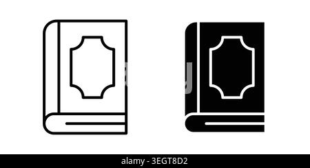 Quran Buch Icon Vektor, Symbol, Logo Illustrationen Stock Vektor