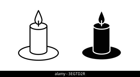 Kerzensymbol Vektorgrafik Illustrationen Stock Vektor