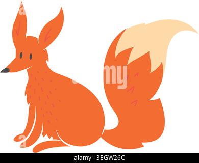 Illustration Des Sitzenden Fuchs Stock Vektor