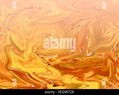 Abstrakter oranger Farbverlauf flüssiger Hintergrund, schöner Farbverlauf. Fluid Abstract Design Stockfoto
