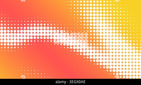 Hintergrund: Helles Orange Und Gelbes Halbtonpunkt Stockfoto