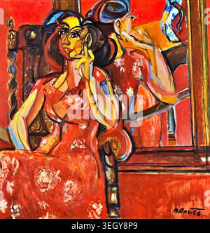 Frau in Rot, 1956 von Bohumír Matal Stock Vektor