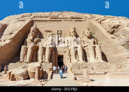 Große Tempel von Abu Simbel, Ägypten Stockfoto