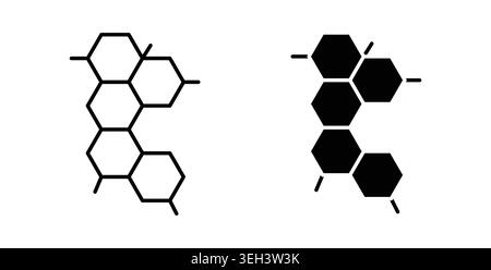 Symbol Molekül. Illustration des abgewickelten Vektors Stock Vektor
