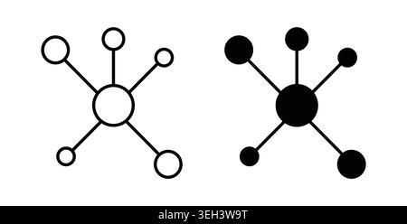 Netzwerksymbol. Illustration des abgewickelten Vektors Stock Vektor
