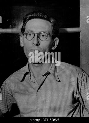 Malte die Gewinnerausstellung im Sir John Salman Competition. Harold Greenhill aus Manly. Januar 1951. (Foto: Frederick John Halmarick/Fairfax Media). Stockfoto