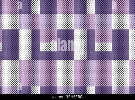 Nahtlose Strickmuster. Geometrisches Strickgarnmuster zum Umwickeln. Farbenfrohe Baumwoll-Textil- und Seidenmuster für Hintergrund und Tapeten. Stockfoto