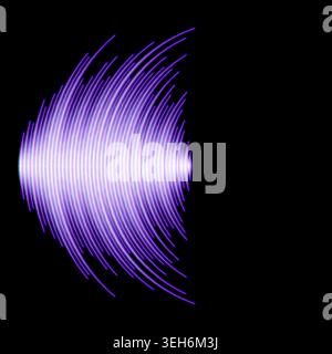 Musik Abdeckung mit Wellenform als Vinyl Nuten Stock Vektor
