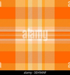 Wähle ein Muster aus textilem Schottenmuster, weltweit nahtloser karierter Vektor. Valentinstag-Textur-Hintergrund mit Check-Muster in hellen und bernsteinfarbenen Farben. Stock Vektor