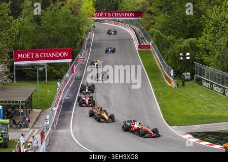 IPA85006329 – Start des Rennens, Abfahrt, Sprintrennen, während des Formel 1 Grand Prix du Canada 2026, 5. Runde der Formel 1-Weltmeisterschaft 2026 vom 22. Bis 24. Mai 2026 auf dem Circuit Gilles Villeneuve in Montreal, Kanada Stockfoto