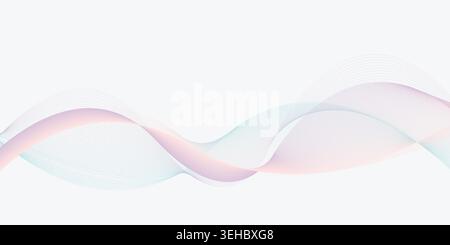 Abstrakter Hintergrund für modernes Corporate Branding Design in Pastellgradient fließende Welle Stock Vektor