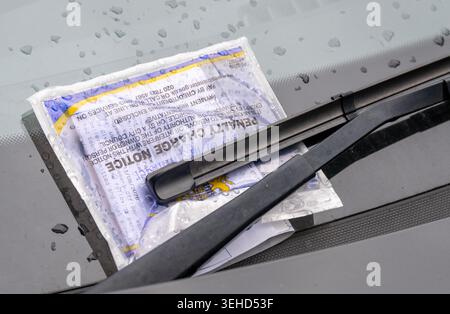 Bußgeldbescheid (PCN) Stockfoto