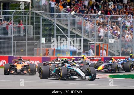 Montreal, Kanada. Mai 2026. Kimi Antonelli 12 (ITA) Mercedes, das Sprint-Rennen startet während des Formel 1 Lenovo Canadian Grand Prix 2026, 5. Runde der Formel 1 Weltmeisterschaft 2026 vom 22. Bis 24. Mai 2026 auf dem Circuit Gilles Villeneuve, Montreal, Kanada Credit: Robbie Hoad/Every Second Media Credit: Every Second Media/Alamy Live News Stockfoto