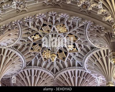 Henry VII. Kapelle mit Fächergewölbe, Westminster Abbey, London, Großbritannien Stockfoto
