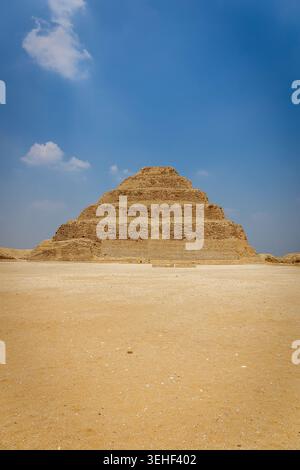 Die Pyramide von Djoser (Stufenpyramide von Djoser, Stufenpyramide von Horus Neterikhet) in Sakkara Nekropolis, Ägypten. Stockfoto