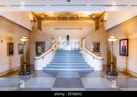Los Angeles, USA - 3. Mai 2019: Tom Bradley Room im 27. Stock des Rathauses von L.A. Stockfoto
