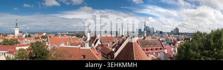 Stadtzentrum von Tallinn, Hauptstadt von Estland. Panorama. Stockfoto