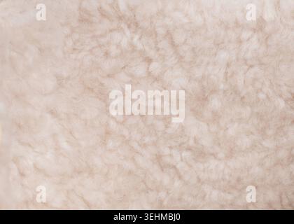 Weicher Beige Lammfell Wolle Textur Hintergrund Stockfoto