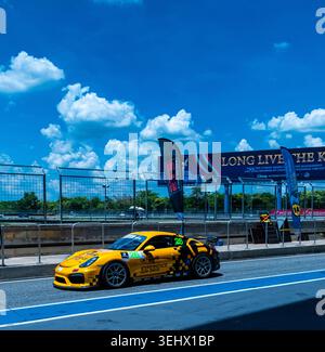 porsche cayman gt4 rs, b-quik absolute Racing, Auto 26, thailand Super Series, chang International Circuit, buriram, Motorsportfotografie, Sportwagen Stockfoto