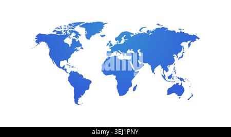 Welt Karte Vektor Land asien australien flacher Hintergrund. Weltkarte Kontinent global einfaches, minimales isoliertes Design Stock Vektor