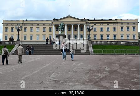 Der Königspalast in Oslo, Norwegen, Residenz von König Harald V. und Königin Sonja Stockfoto