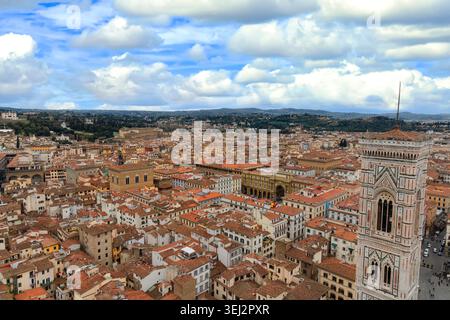 Luftaufnahme der Stadt Florenz, Italien. Stockfoto
