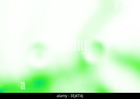 Weicher grüner abstrakter Illustrationshintergrund mit verschwommenem Glanz, helle minimale Komposition, zarte Farbwäsche, Kopierraum. Stockfoto