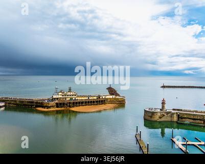 Hafen von Ramsgate von einer Drohne, Ramsgate, Südostengland Stockfoto