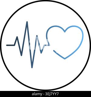 Herzfrequenz mit Herzschlagmonitor Symbol für Gesundheit Fitness medizinische Untersuchung und kardiale Versorgung. Stock Vektor