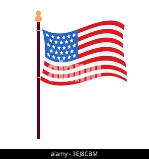 USA-Flagge - bunte flache Abbildung Stock Vektor