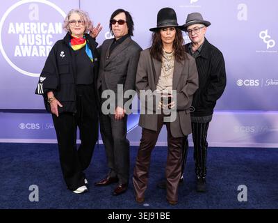 PARADISE, LAS VEGAS, NEVADA, USA - 25. MAI: Dawn Richardson, Roger Rocha, Linda Perry und Christa Hillhouse von 4 Non Blondes kommen zu den 52. Jährlichen American Music Awards, die am 25. Mai 2026 in der MGM Grand Garden Arena in Paradise, Las Vegas, Nevada, USA, stattfinden. (Foto: Xavier Collin/Image Press Agency) Stockfoto