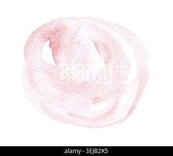 Weiche rosafarbene Aquarellstruktur in abstraktem künstlerischem Design mit pastellfarbenem ästhetischem Hintergrund Stockfoto
