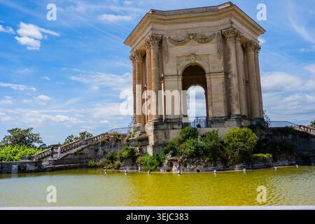 Château d’eau du Peyrou, ein historischer Wasserturm in Montpellier, Frankreich Stockfoto