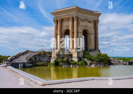 Château d’eau du Peyrou, ein historischer Wasserturm in Montpellier, Frankreich Stockfoto