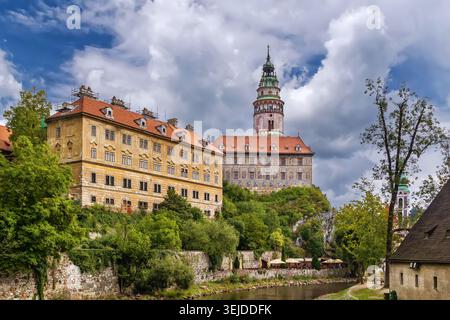 Burg Cesky Krumlov, Tschechische republik Stockfoto