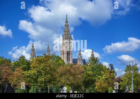 Rathaus der Stadt Wien, Österreich Stockfoto