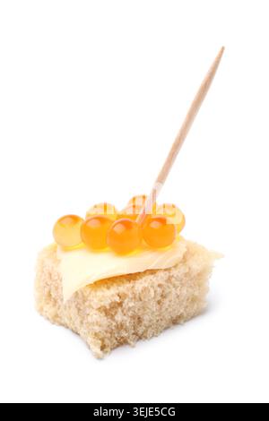 Canape mit rotem Kaviar Stockfoto