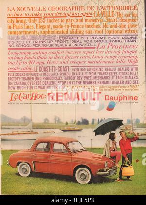 1959 Renault Dauphine Advertisement Time Magazine 17. August 1959 - Vintage US-Pressewerbung Stockfoto