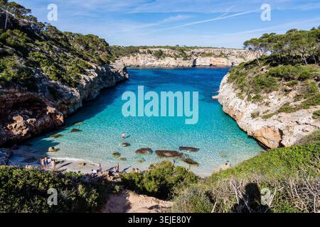 Caló des Moro, Santanyí, Mallorca, balearen, spanien, europa Stockfoto