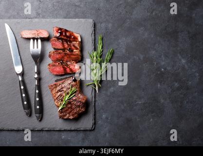 Geschnetzeltes Rindfleisch Steak vom Grill Stockfoto