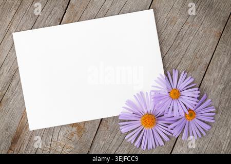 Bilderrahmen und Gerbera-Blumen Stockfoto